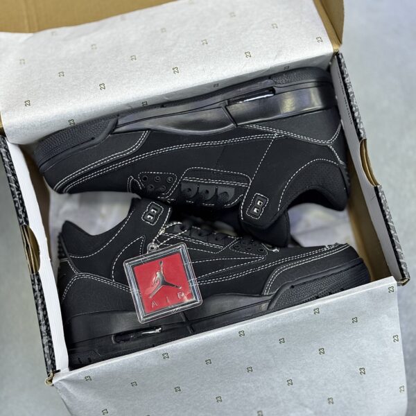کفش نایک جردن۳ تراویس اسکات بلک کت Nike Air Jordan 3 Travis Scott Black Cat