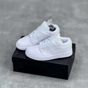 کفش نایک ایر جردن وان لو تمام سفید Nike Air Jordan 1 Low Triple White