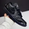 کفش نایک ایر جردن وان لو بلک کروک Nike Air Jordan 1 Low Black Croc کفش نایک ایر جردن وان لو بلک کروک Nike Air Jordan 1 Low Black Croc
