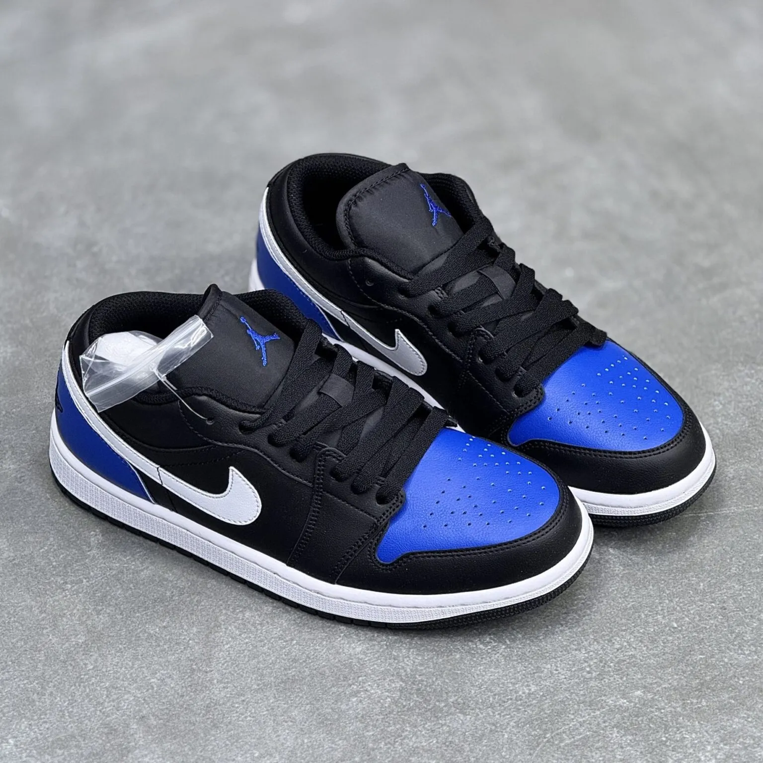 کفش نایک ایر جردن وان لو مشکی آبی Nike Air Jordan 1 Low Black Blue - تصویر 3
