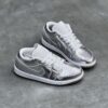 کفش نایک ایر جردن وان لو نقره ای براق Nike Air Jordan 1 Low Metallic Silver