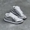 کفش نایک ایر جردن وان لو نقره ای براق Nike Air Jordan 1 Low Metallic Silver - تصویر 2