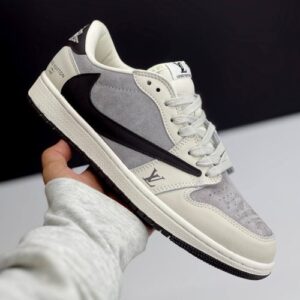 کفش نایک ایر جردن وان لو تراویس اسکات لویی ویتون کرم قهوهای Nike Air Jordan 1 Low Travis Scott Louis Vuitton Brown کفش نایک ایر جردن وان لو تراویس اسکات لویی ویتون کرم قهوهای Nike Air Jordan 1 Low Travis Scott Louis Vuitton Brown