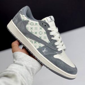 کفش نایک ایر جردن وان لو تراویس اسکات لویی ویتون کرم طوسی روشن | Nike Air Jordan 1 Low Travis Scott Louis Vuitton Light Grey کفش نایک ایر جردن وان لو تراویس اسکات لویی ویتون کرم طوسی روشن | Nike Air Jordan 1 Low Travis Scott Louis Vuitton Light Grey