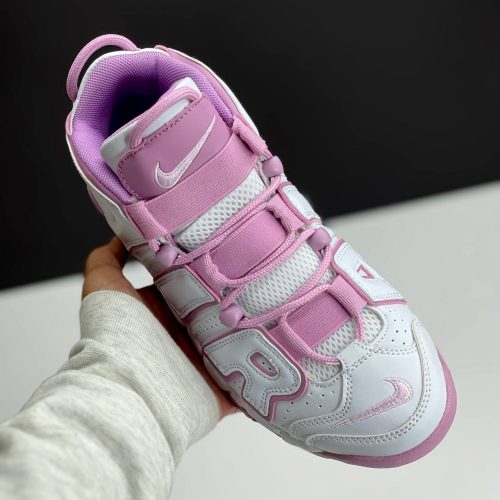 کفش نایک ایر مور آپتمپو سفید صورتی Nike Air More Uptempo Pink White