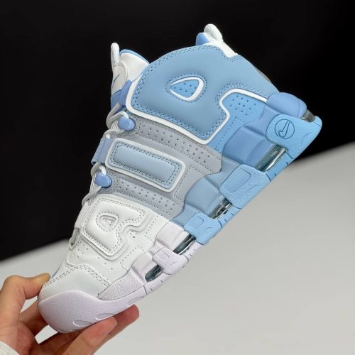 کفش نایک ایر مور آپتمپو سفید آبی Nike Air More Uptempo White Blue