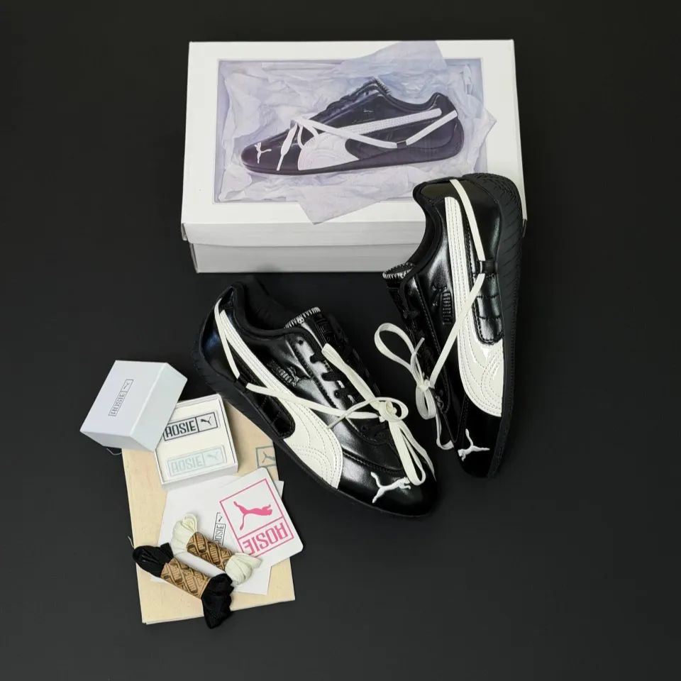 کفش پوما اسپیدکت پریمیوم ایکس روز مشکی سفید Puma Speedcat Premium X Rose Black White - تصویر 2