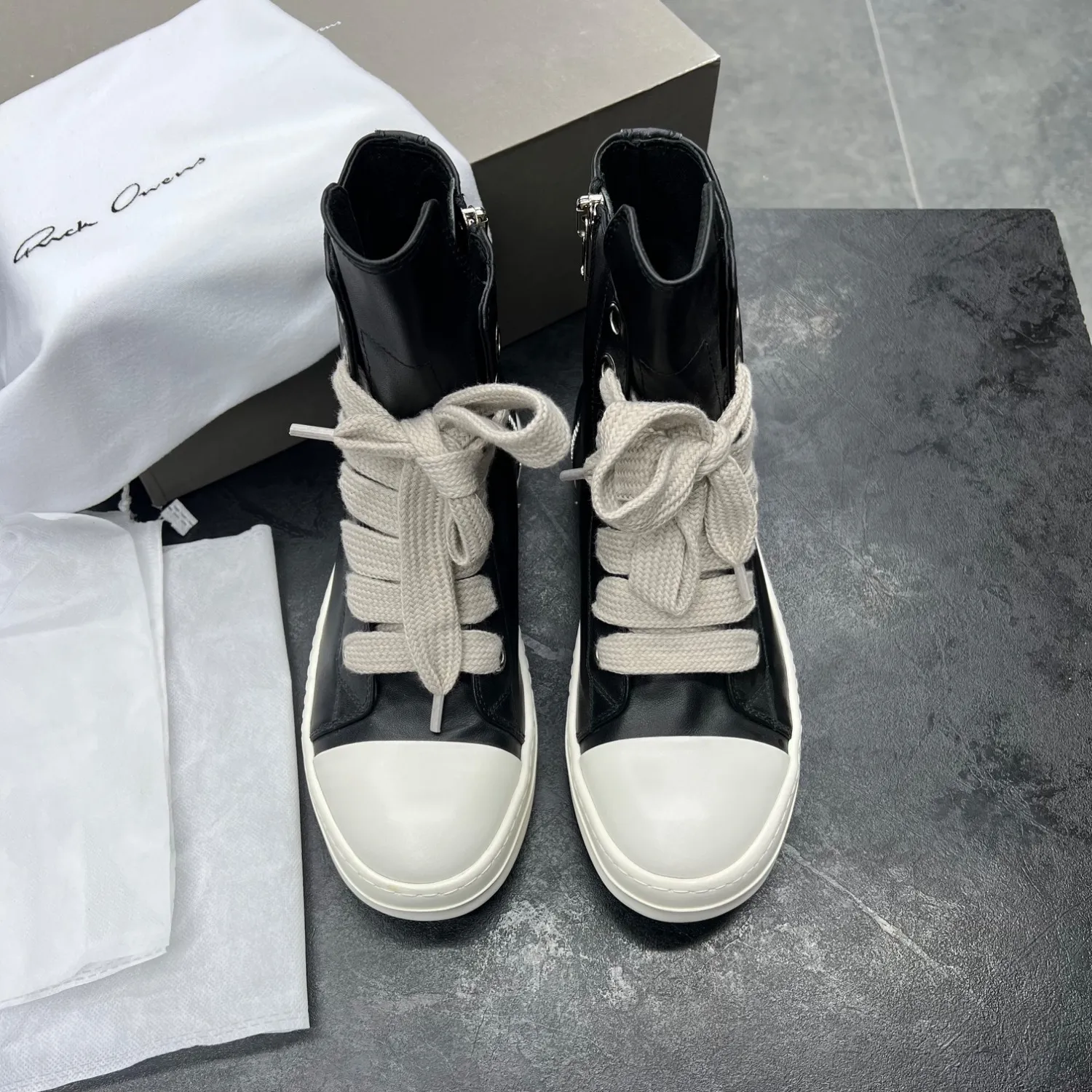 کفش ریک اونز جامبولیس ساقدار Rick Owens Jumbo Laces High - تصویر 3