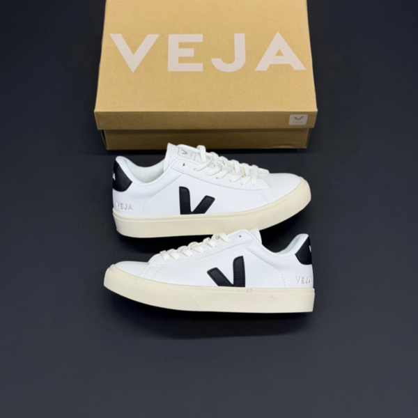 کفش وجا کامپو سفید مشکی Veja Campo White Black کفش وجا کامپو سفید مشکی Veja Campo White Black