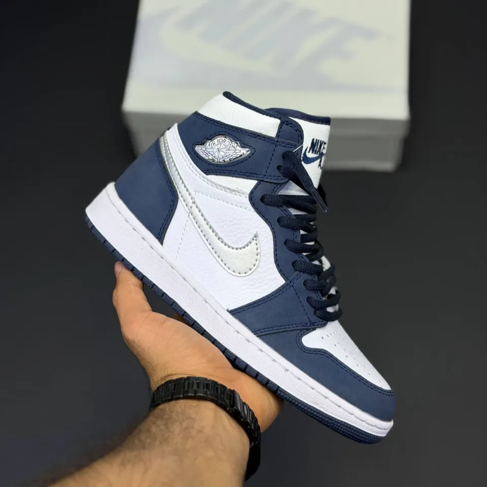 کفش نایک ایر جردن وان ساقدار رترو سرمه‌ای Nike Air Jordan 1 Retro High Navy - تصویر 3