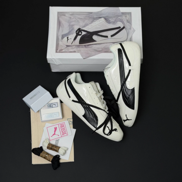 کفش پوما اسپیدکت پریمیوم ایکس روز سفید مشکی Puma Speedcat Premium X Rose White Black