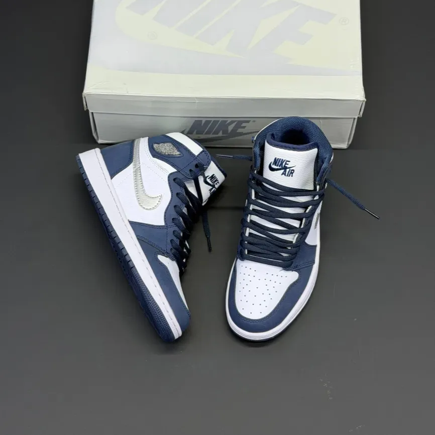 کفش نایک ایر جردن وان ساقدار رترو سرمه‌ای Nike Air Jordan 1 Retro High Navy - تصویر 2