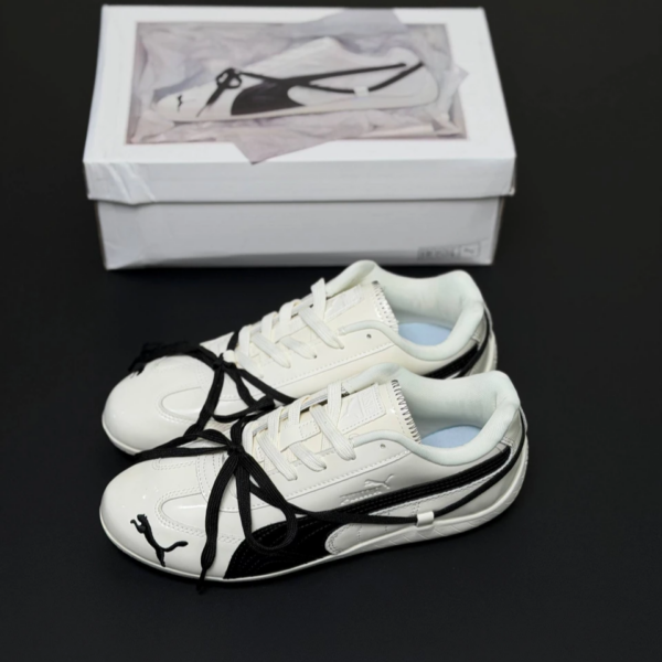 کفش پوما اسپیدکت پریمیوم ایکس روز سفید مشکی Puma Speedcat Premium X Rose White Black