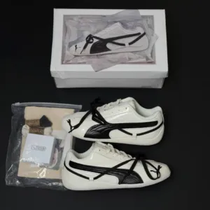 کفش پوما اسپیدکت پریمیوم ایکس روز سفید مشکی Puma Speedcat Premium X Rose White Black