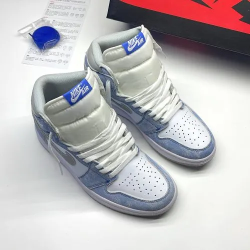 کفش نایک ایر جردن وان ساقدار هایپر رویال سفید آبی Nike Air Jordan 1 High Hyper Royal White Blue - تصویر 2