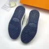 کفش نایک ایر جردن وان لو تراویس اسکات لویی ویتون کرم آبی Nike Air Jordan 1 Low Travis Scott Louis Vuitton Cream Blue - تصویر 4