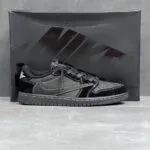 کفش نایک ایر جردن وان لو تراویس اسکات بلک فانتوم Nike Air Jordan 1 Low Travis Scott Black Phantom