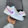 کفش نایک جردن وان سفید بنفش Nike Air Jordan 1 White Purple کفش نایک جردن وان سفید بنفش Nike Air Jordan 1 White Purple - تصویر 2