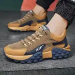 کتونی لژدار مردانه قهوه‌ای Men’s Brown Platform Sneakers