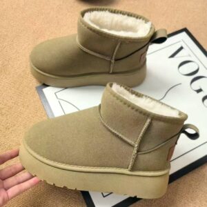 آگ ساقدار خزدار سبز Green Fur Lined Mid Calf Winter Boots آگ ساقدار خزدار سبز Green Fur Lined Mid Calf Winter Boots