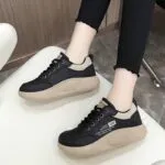 کتونی لژدار فانتزی طبی مشکی کرم