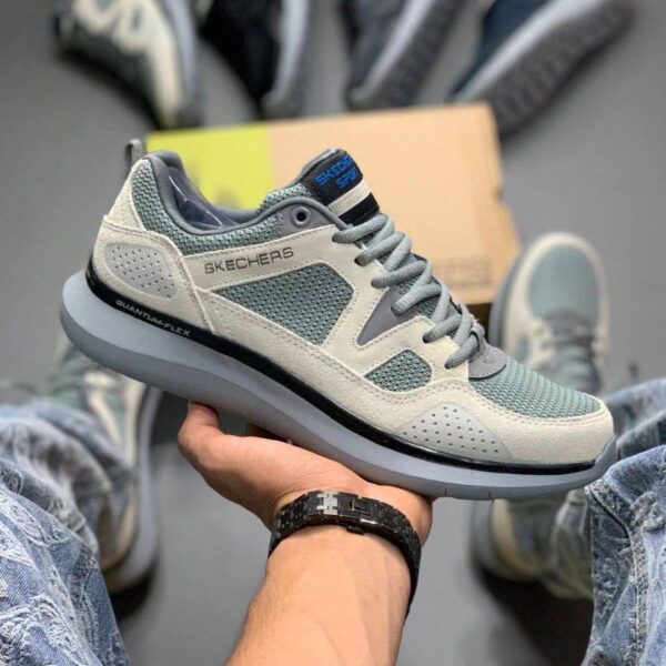 کفش اسکیچرز کوانتوم فلکس کرم طوسی Skechers Quantum Flex Cream Grey کفش اسکیچرز کوانتوم فلکس کرم طوسی Skechers Quantum Flex Cream Grey