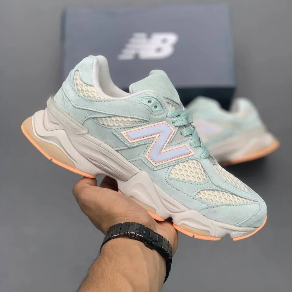 کفش نیوبالانس 9060 سبز نارنجی New Balance 9060 Green Orange کفش نیوبالانس 9060 سبز نارنجی New Balance 9060 Green Orange - تصویر 2