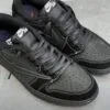 کفش نایک ایر جردن وان لو تراویس اسکات بلک فانتوم Nike Air Jordan 1 Low Travis Scott Black Phantom - تصویر 4