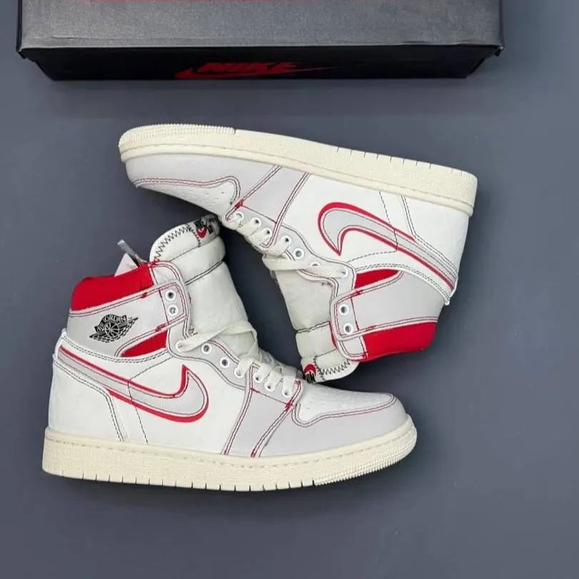 کفش نایک ایر جردن وان ساقدار رترو فانتوم جیم رد Nike Air Jordan 1 High Retro Phantom Gym Red - تصویر 3