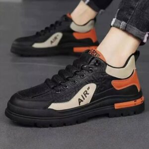 کتونی لژدار طبی مردانه ضد آب مشکی Men’s Waterproof Platform Orthopedic Sneakers Black