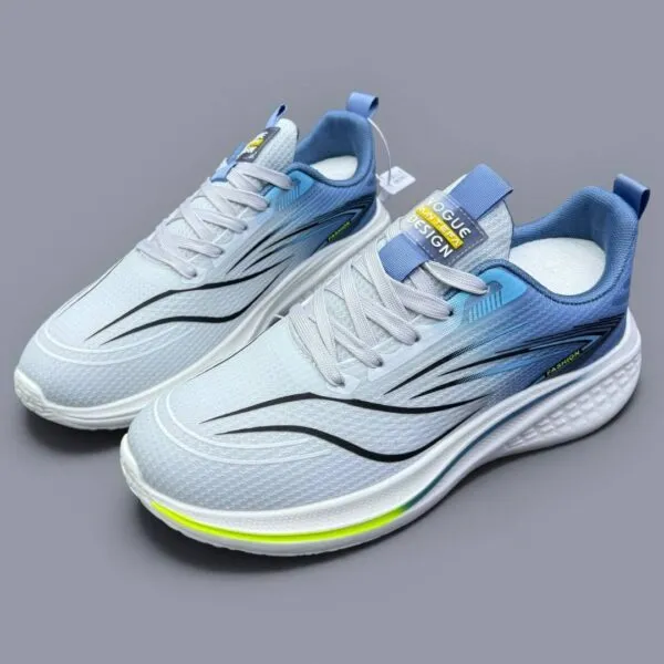 کتونی رانینگ مردانه اسپرت طوسی آبی Men’s Gray Blue Running Sneakers کتونی رانینگ مردانه اسپرت طوسی آبی Men’s Gray Blue Running Sneakers