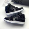 کفش نایک ایر جردن وان ساقدار ورنی اسپیس جم مشکی سفید  Nike Air Jordan 1 High Space Jam Black White