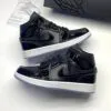 کفش نایک ایر جردن وان ساقدار ورنی اسپیس جم مشکی سفید Nike Air Jordan 1 High Space Jam Black White