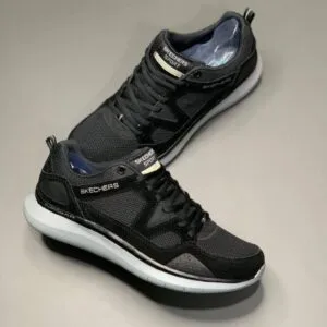 کفش اسکیچرز کوانتوم فلکس مشکی طوسی Skechers Quantum Flex Black Grey کفش اسکیچرز کوانتوم فلکس مشکی طوسی Skechers Quantum Flex Black Grey