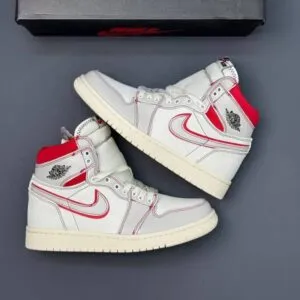 کفش نایک ایر جردن وان ساقدار رترو فانتوم جیم رد Nike Air Jordan 1 High Retro Phantom Gym Red