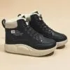 نیم بوت خزدار ضد آب مشکی کرم Waterproof Fur Lined Black Beige Boots - تصویر 2