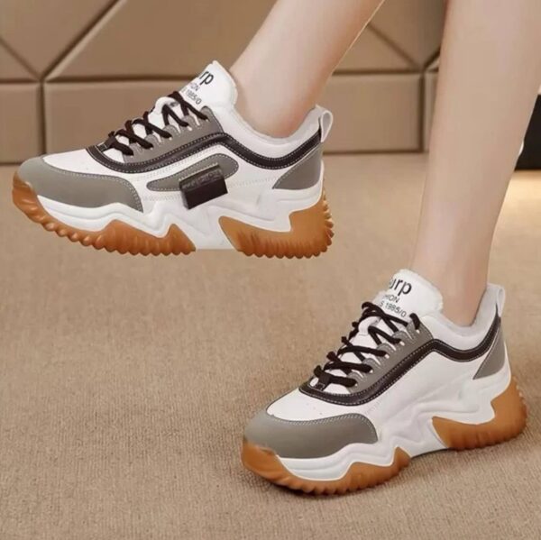 کتونی لژدار زنانه قهوهای فشن Women’s Brown Platform Fashion Sneakers کتونی لژدار زنانه قهوهای فشن Women’s Brown Platform Fashion Sneakers