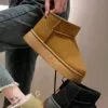 آگ ساقدار خزدار شتری Camel Fur Lined Mid Calf Winter Boots آگ ساقدار خزدار شتری Camel Fur Lined Mid Calf Winter Boots - تصویر 4