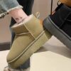 آگ ساقدار خزدار سبز Green Fur Lined Mid Calf Winter Boots