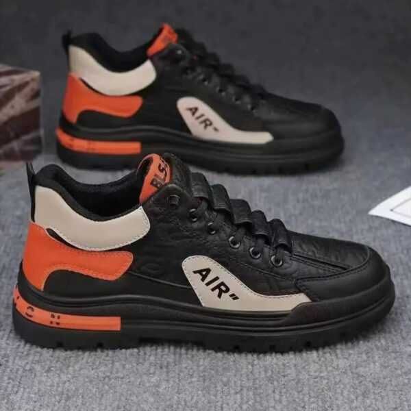 کتونی لژدار طبی مردانه ضد آب مشکی Men’s Waterproof Platform Orthopedic Sneakers Black کتونی لژدار طبی مردانه ضد آب مشکی Men’s Waterproof Platform Orthopedic Sneakers Black