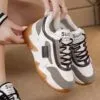 کتونی لژدار زنانه قهوهای فشن Women’s Brown Platform Fashion Sneakers کتونی لژدار زنانه قهوهای فشن Women Brown Platform Fashion Sneakers - تصویر 5