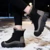 نیم بوت زیپ دار خزدار مشکی Black Fur Lined Zip Boots - تصویر 6