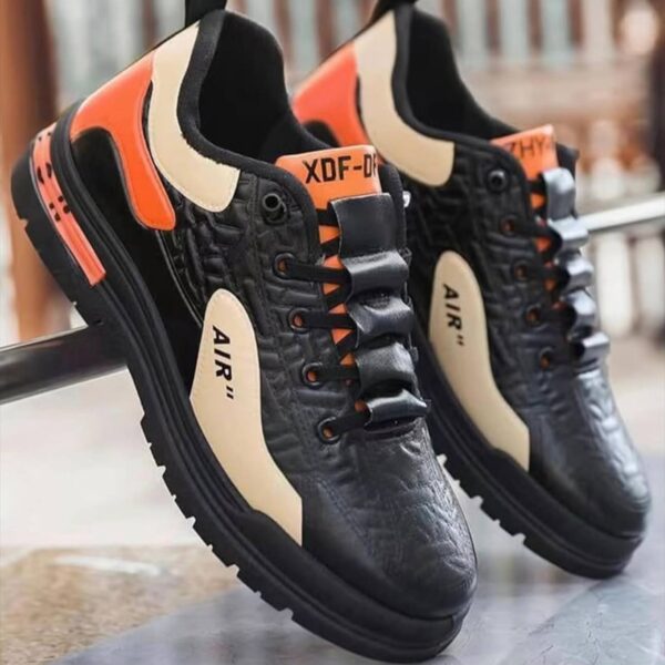 کتونی لژدار طبی مردانه ضد آب مشکی Men’s Waterproof Platform Orthopedic Sneakers Black کتونی لژدار طبی مردانه ضد آب مشکی Men’s Waterproof Platform Orthopedic Sneakers Black