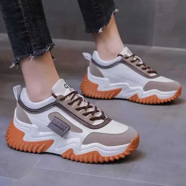 کتونی لژدار زنانه قهوهای فشن Women’s Brown Platform Fashion Sneakers کتونی لژدار زنانه قهوهای فشن Women’s Brown Platform Fashion Sneakers