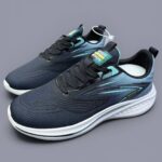 کتونی رانینگ مردانه اسپرت مشکی فیروزه‌ای Men’s Black Turquoise Running Sneakers