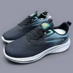 کتونی رانینگ مردانه اسپرت مشکی فیروزه‌ای Men’s Black Turquoise Running Sneakers