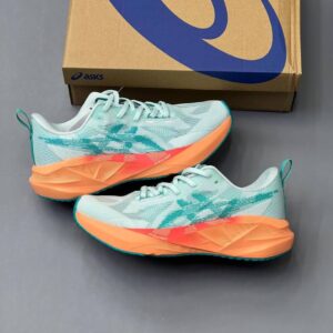 کفش اسیکس نووا بلاست ۵ فیروزهای نارنجی Asics Novablast 5 Turquoise Orange کفش اسیکس نووا بلاست ۵ فیروزهای نارنجی Asics Novablast 5 Turquoise Orange