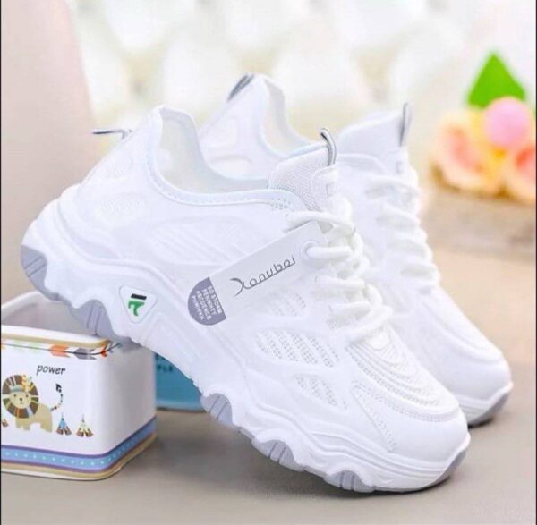 کتونی لژدار طبی فیلا سفید طوسی