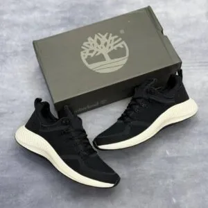 کفش تیمبرلند مشکی کرم مردانه Timberland Black Cream Knit Sneaker