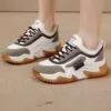 کتونی لژدار زنانه قهوهای فشن Women’s Brown Platform Fashion Sneakers کتونی لژدار زنانه قهوهای فشن Women Brown Platform Fashion Sneakers - تصویر 3